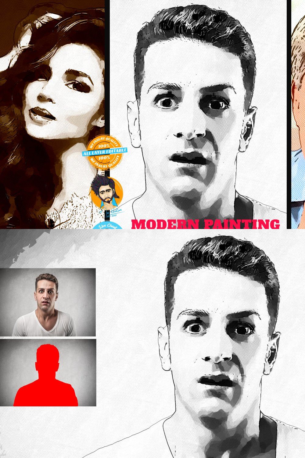 Modern Painting pinterest preview image.