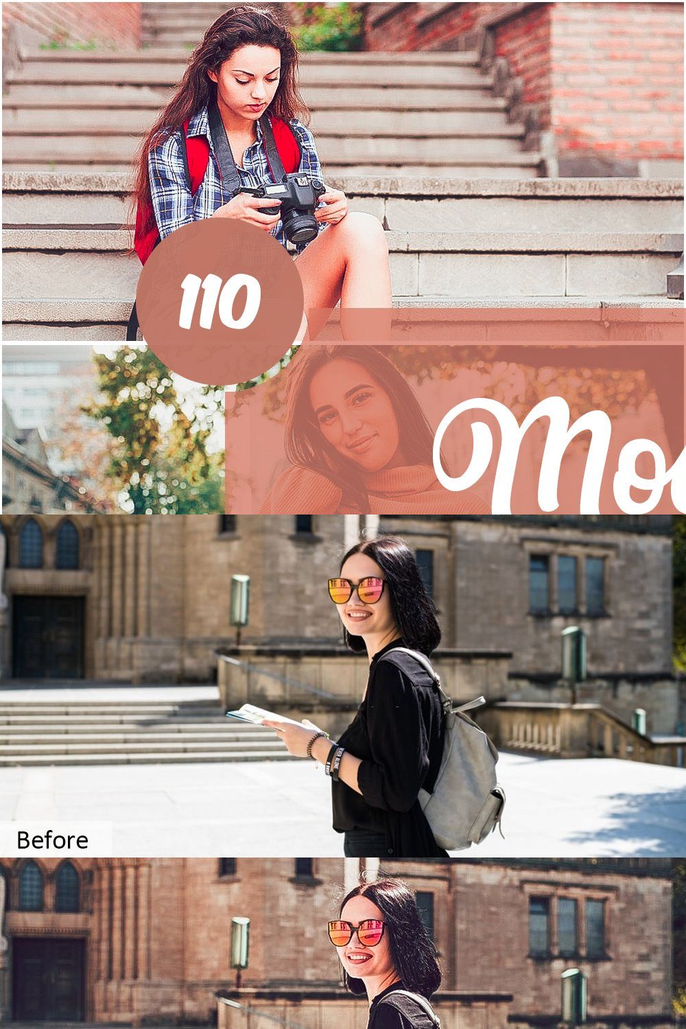 Modern Photoshop Actions pinterest preview image.