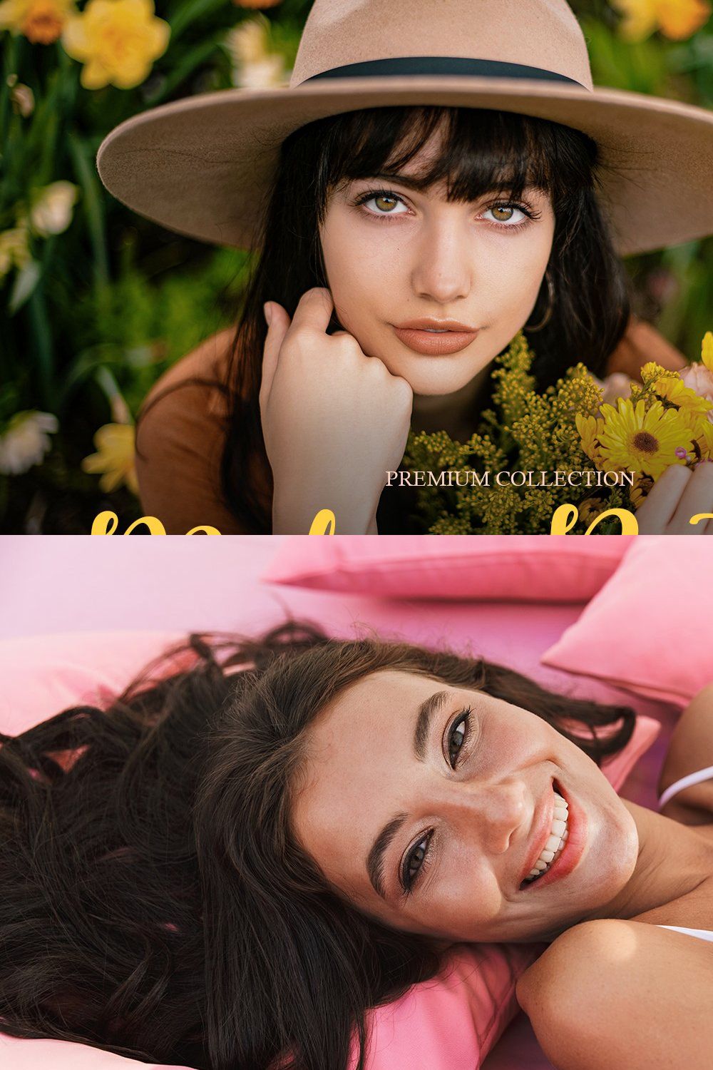 Modern Portrait Presets Lightroom pinterest preview image.