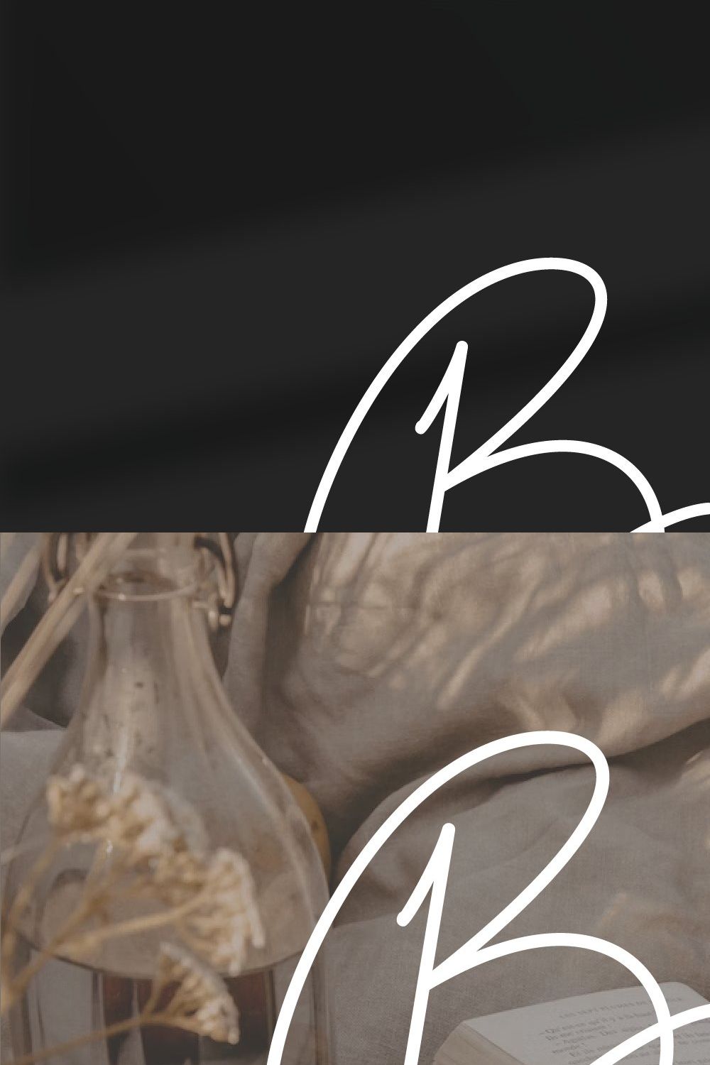 Modern Signature Font pinterest preview image.