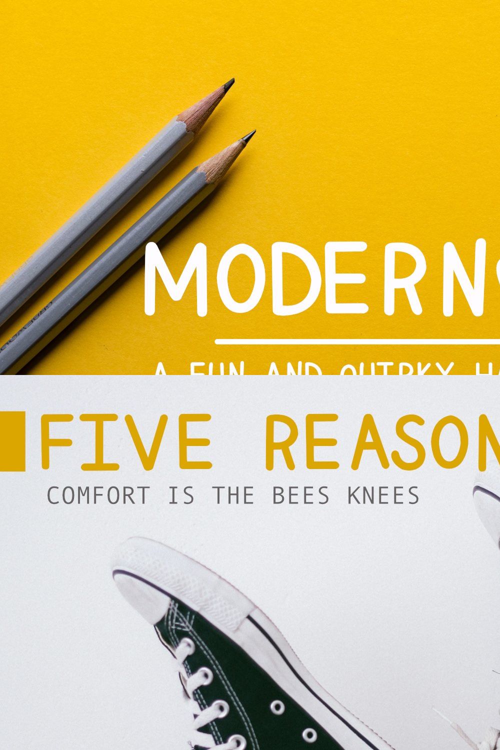 Modern Skinny Handdrawn display font pinterest preview image.