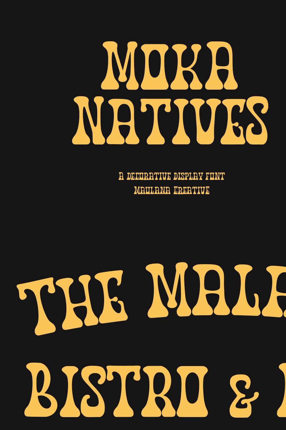 Moka Natives Decorative Font pinterest preview image.