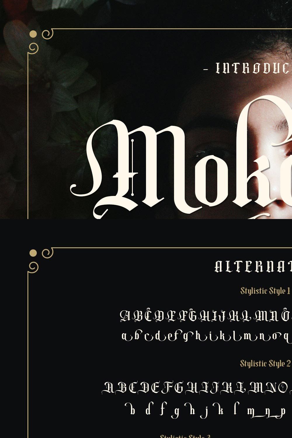 Mokgech Typeface pinterest preview image.