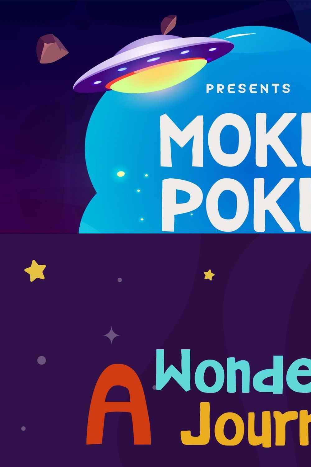 Mokupoku | Playful Font pinterest preview image.