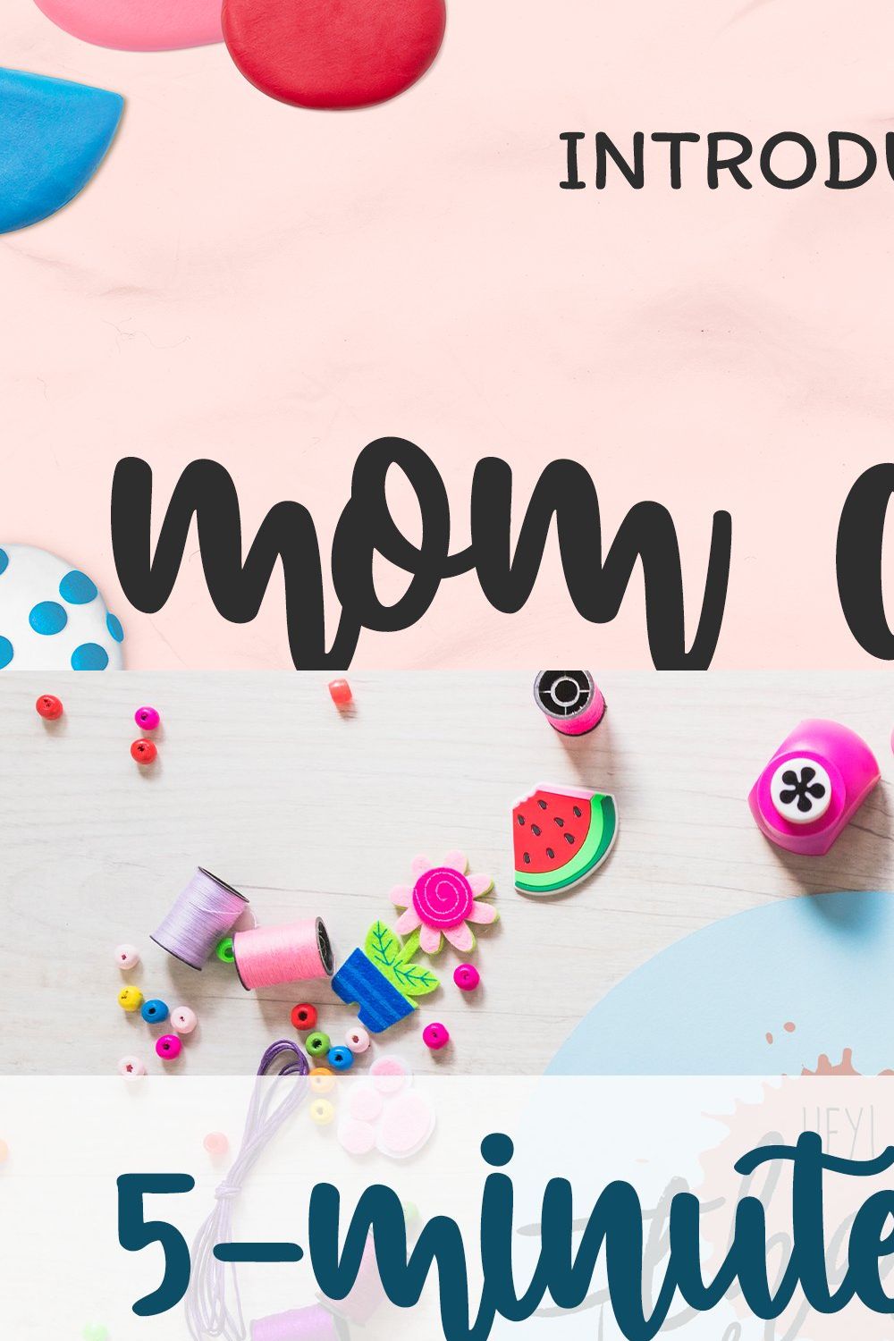 Mom Crafts | Quirky Crafts Font pinterest preview image.