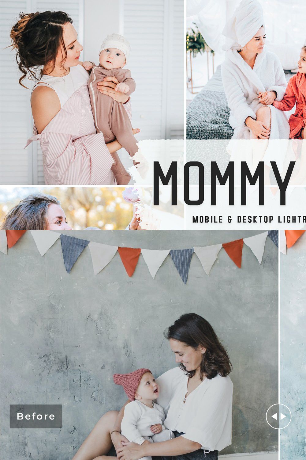 Mommy Blog Pro Lightroom Presets pinterest preview image.