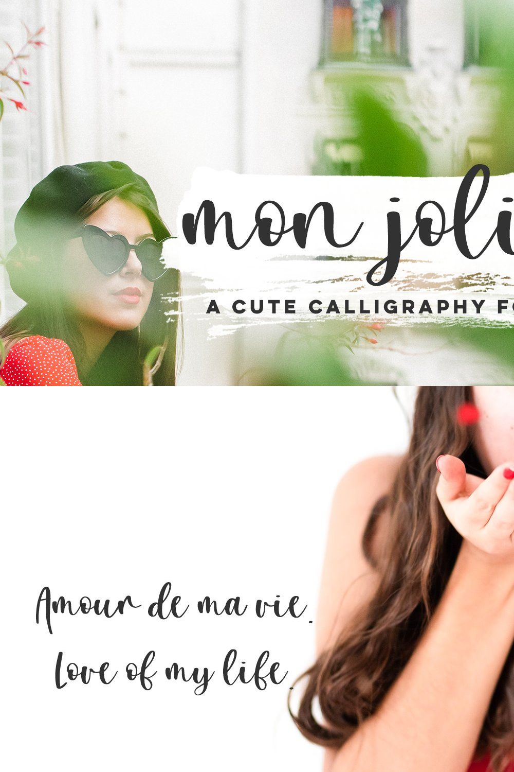 Mon Jolie Calligraphy Font pinterest preview image.