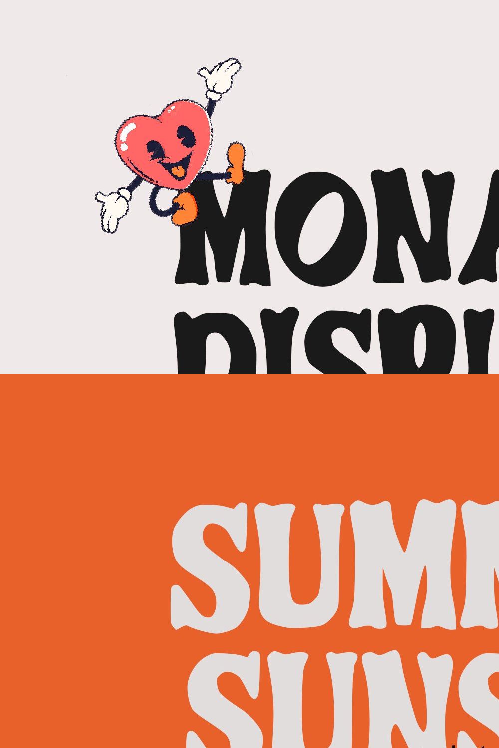 Monaqe Groovy Font pinterest preview image.