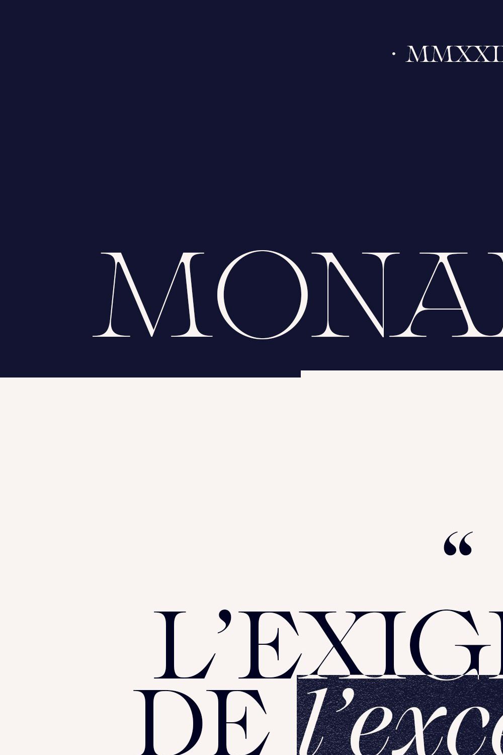 Monarque Serif Type Family pinterest preview image.