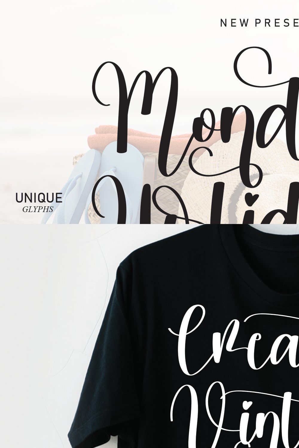 Monday Holiday | handwritten font pinterest preview image.