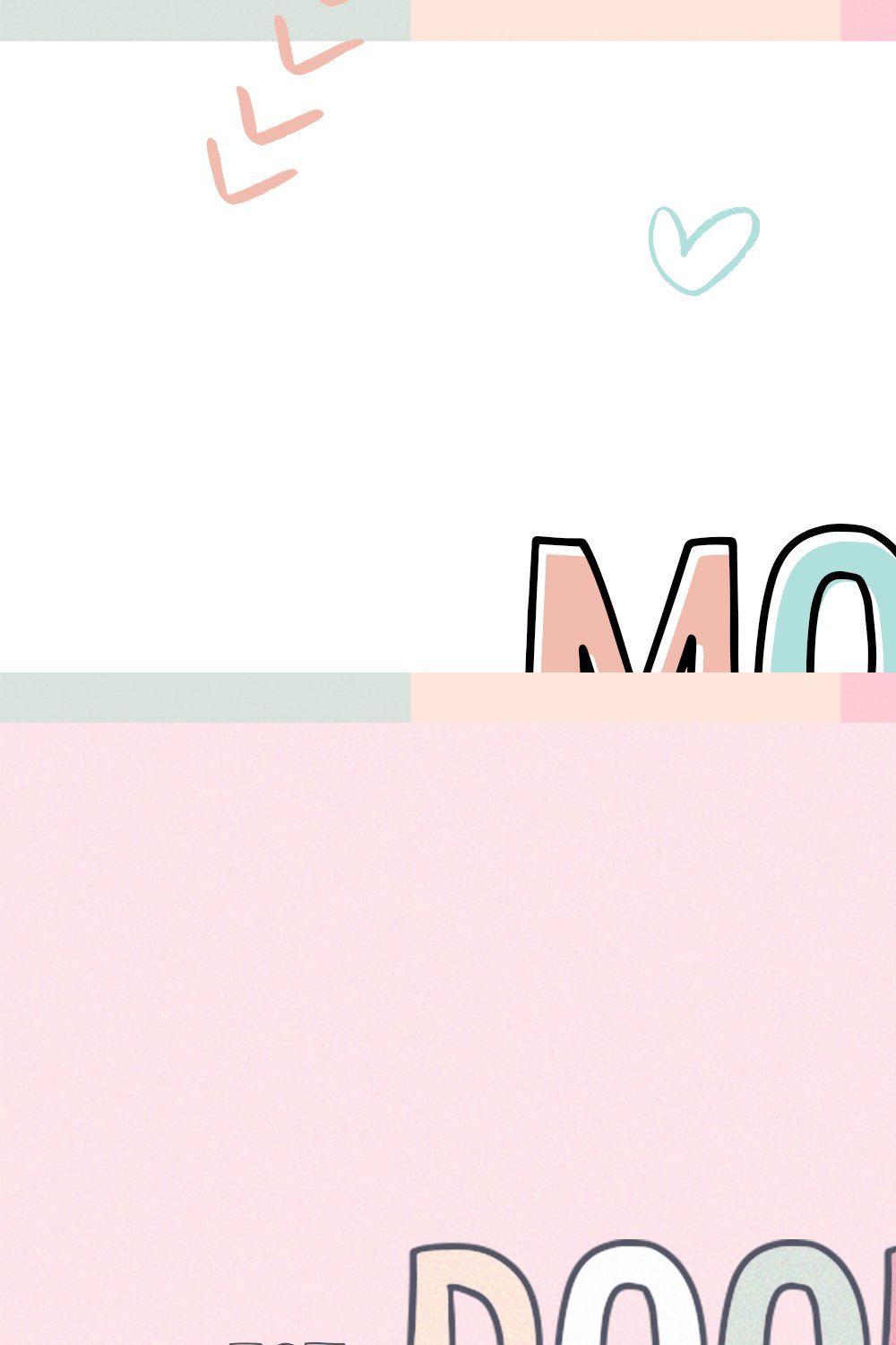 Monica Display Font Duo pinterest preview image.