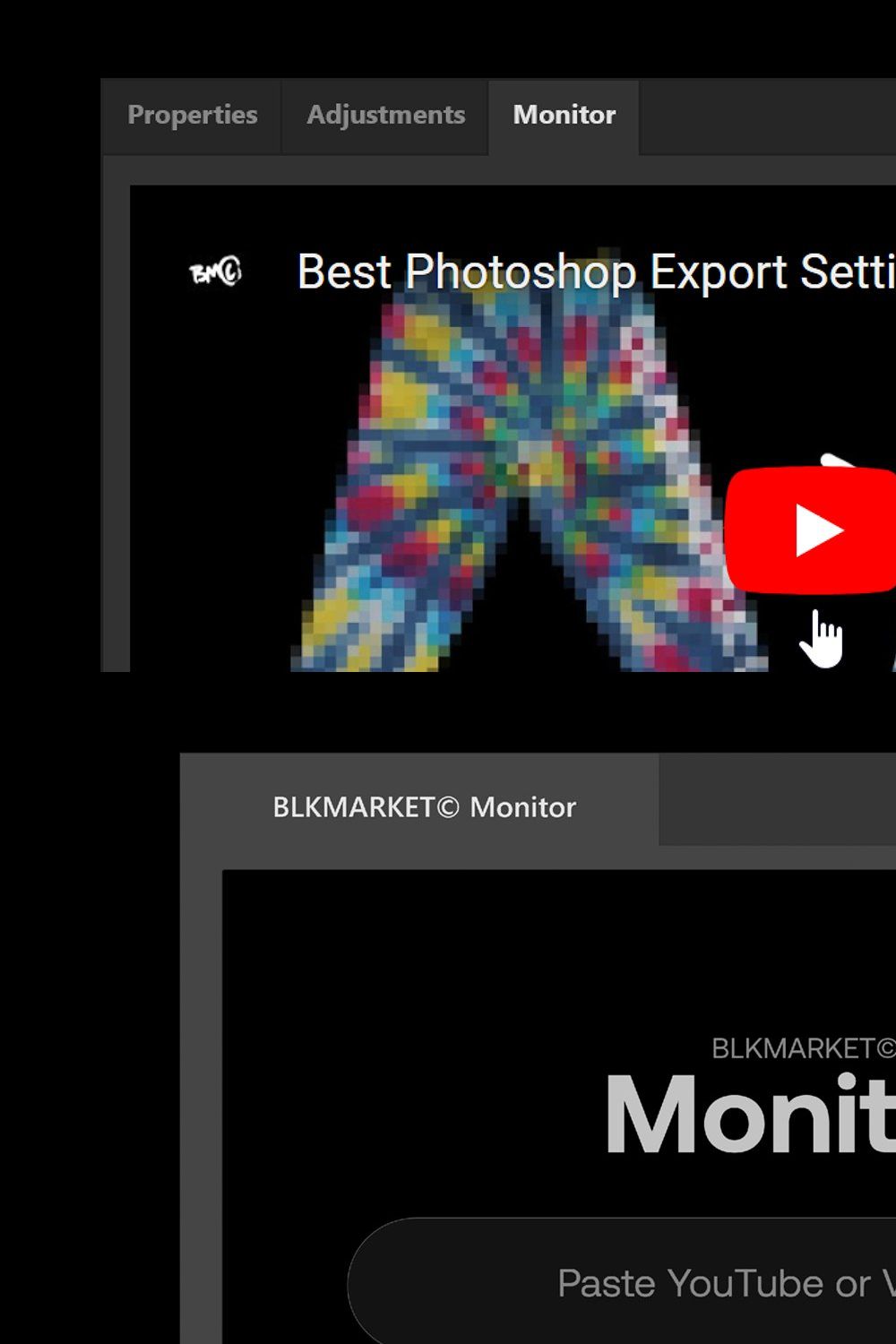 Monitor - YouTube & Vimeo Panel pinterest preview image.