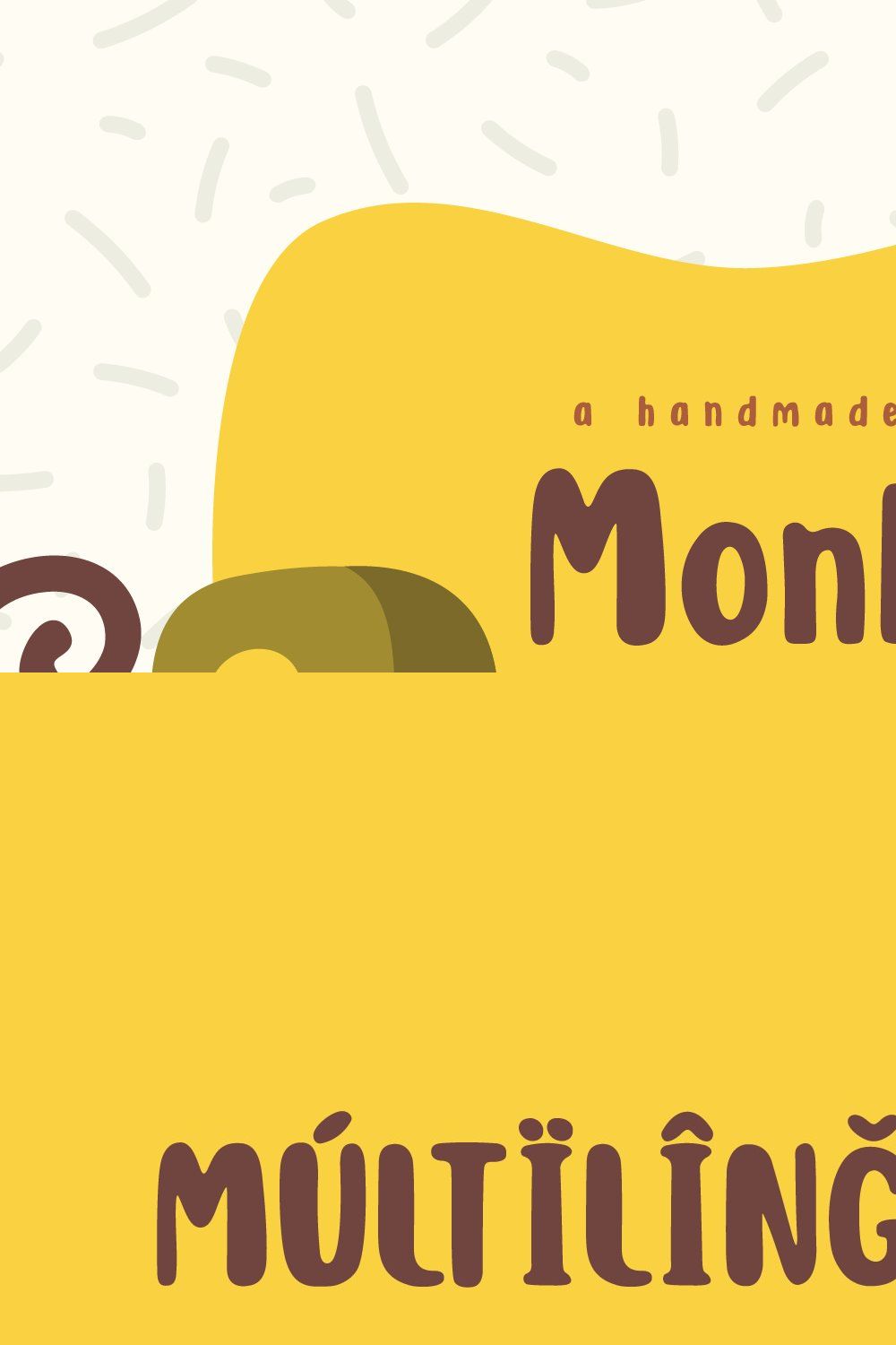 Monkey Font pinterest preview image.