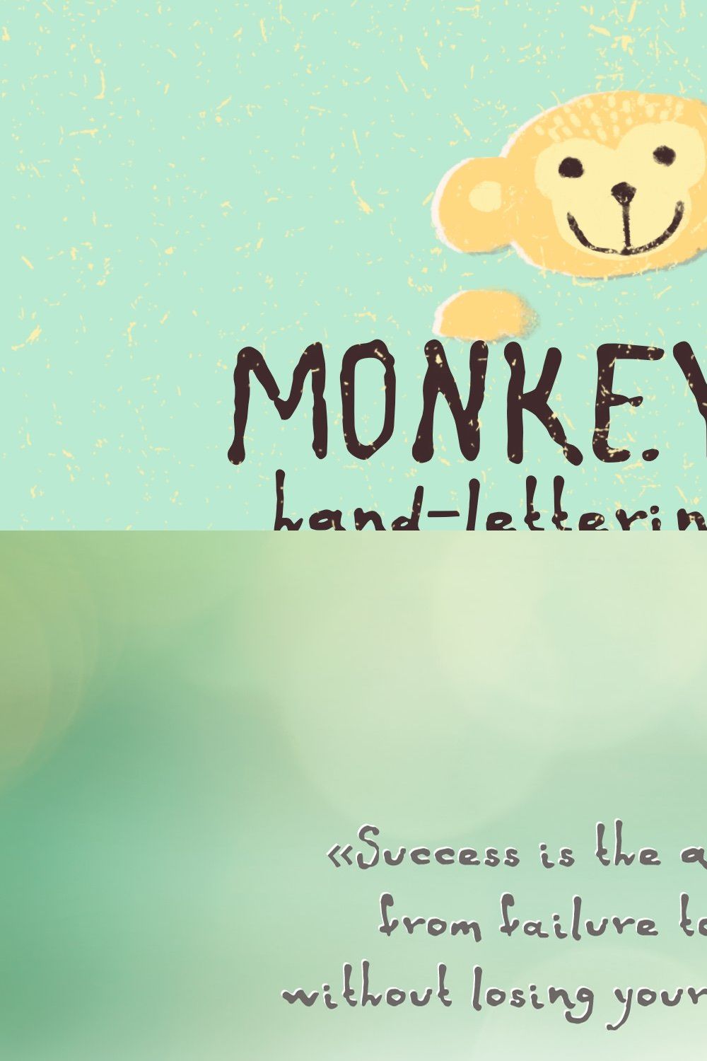 Monkey tail. Handwritten font. pinterest preview image.