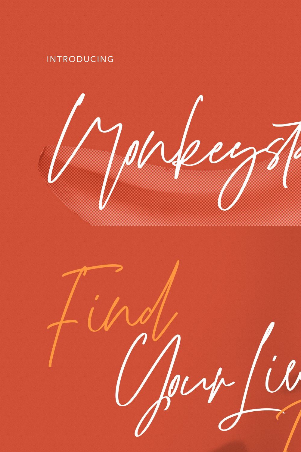 Monkeystand Signature Font pinterest preview image.