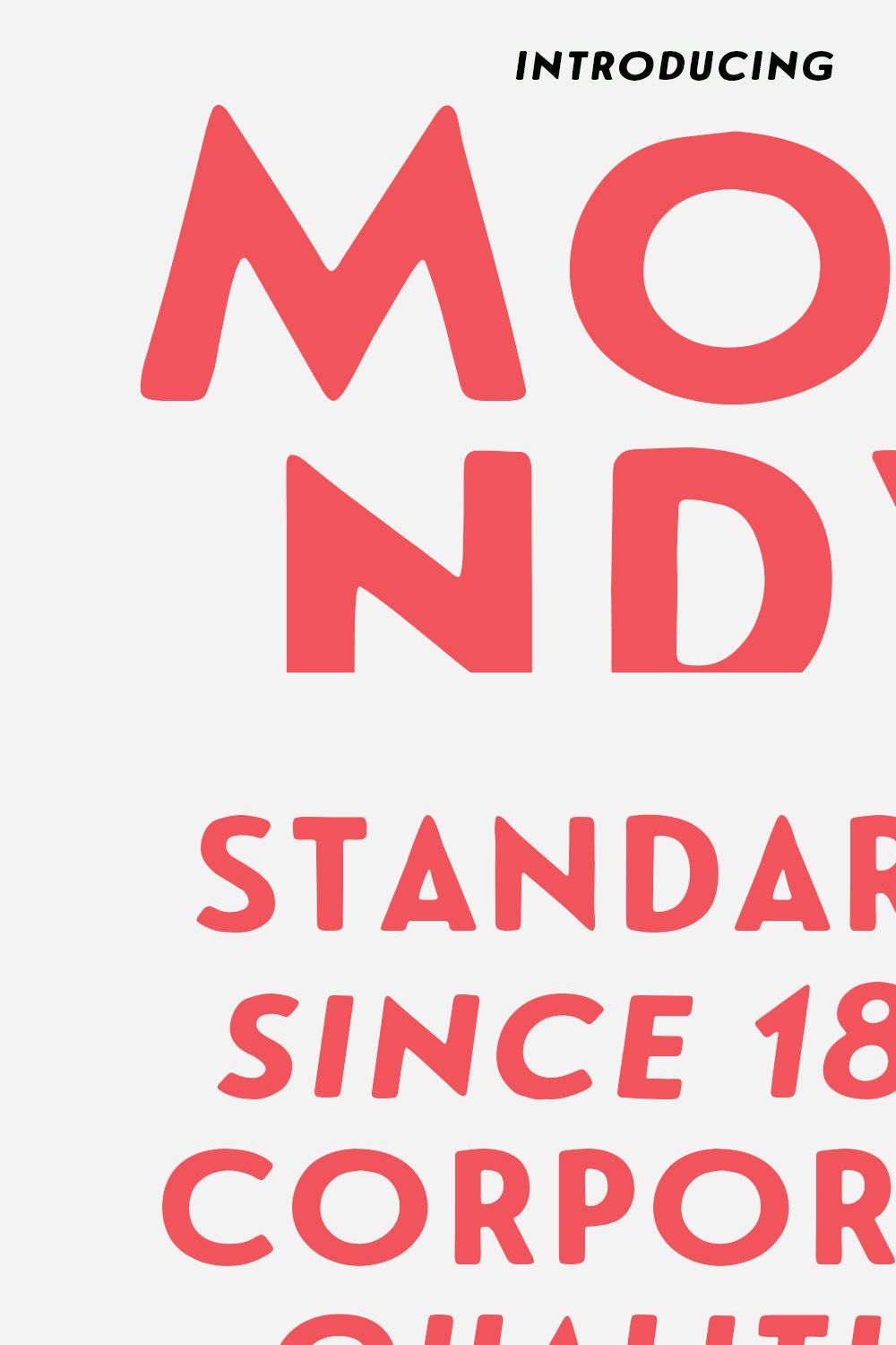 Monndy Stamp Display Font pinterest preview image.