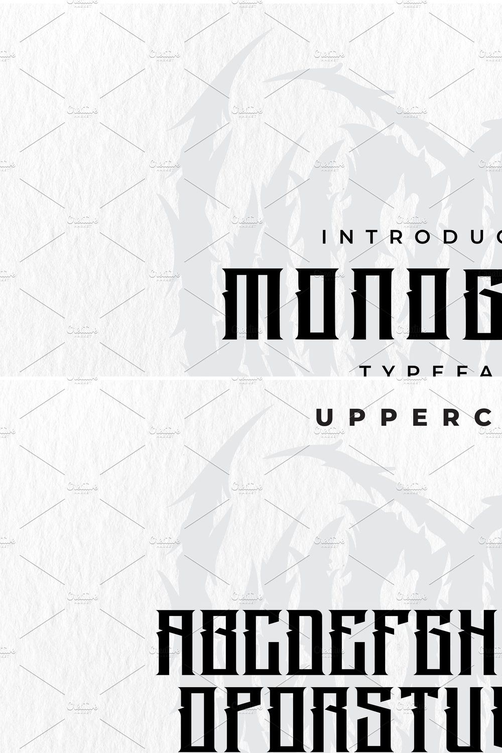 Monogram Typeface pinterest preview image.