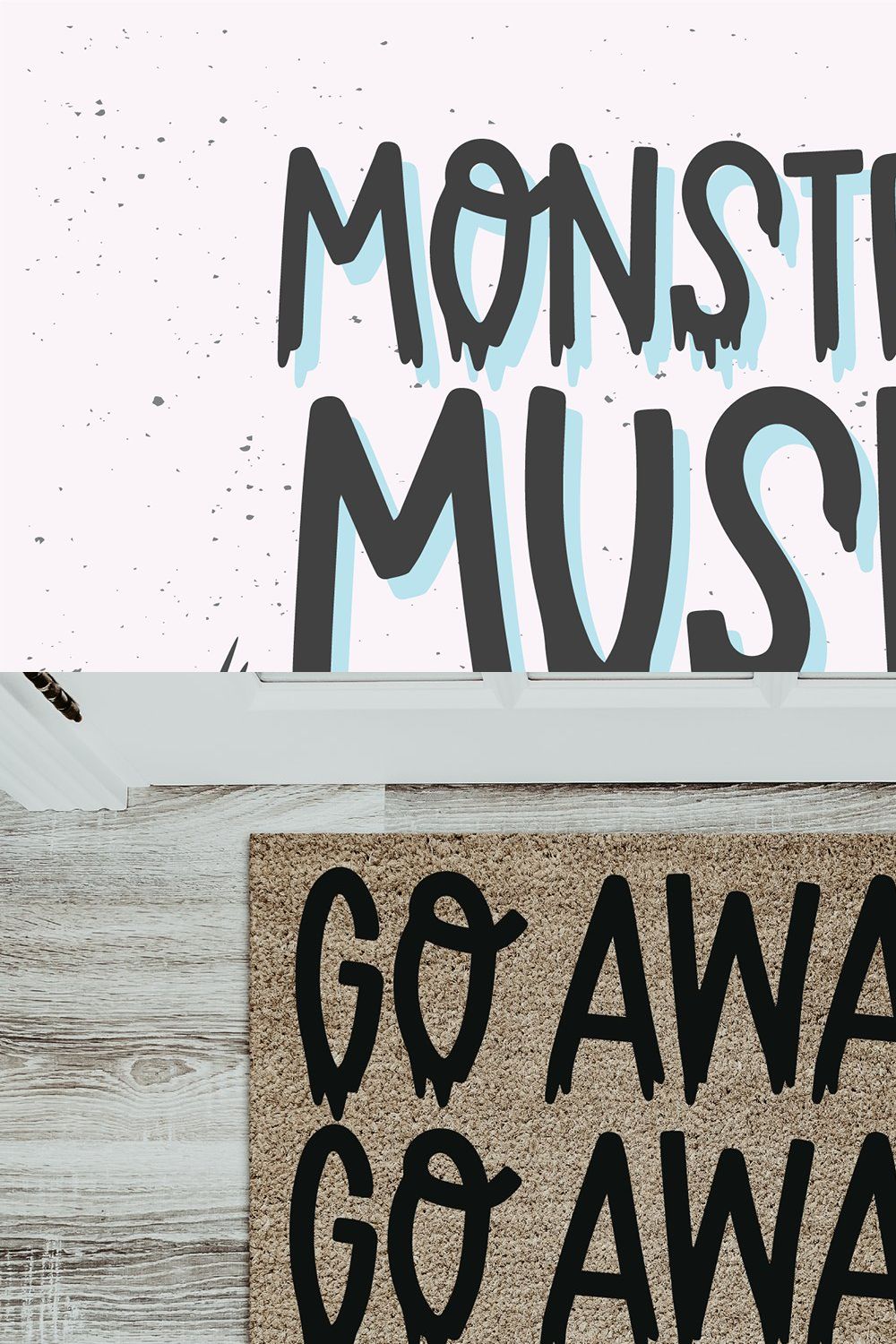 MONSTER MUSH Halloween Font pinterest preview image.