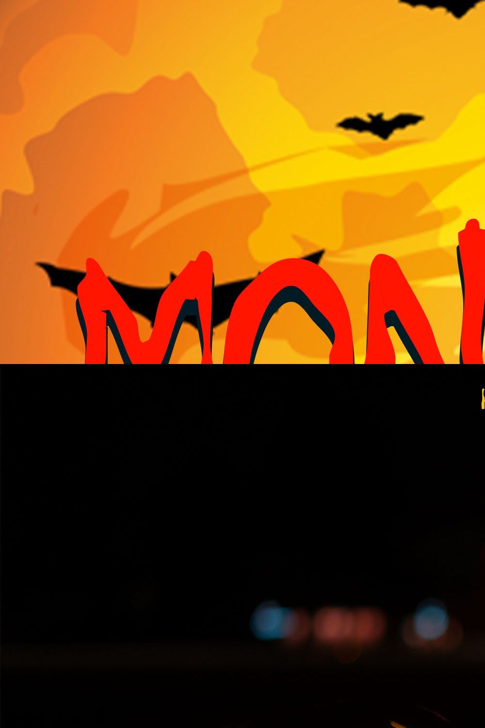 MONSTERIA - Halloween Font pinterest preview image.