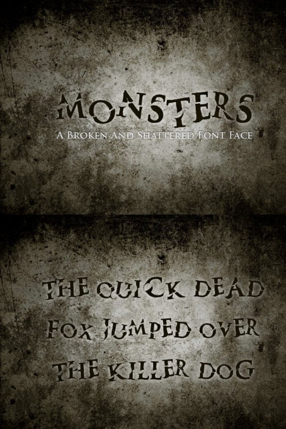 Monsters Font pinterest preview image.