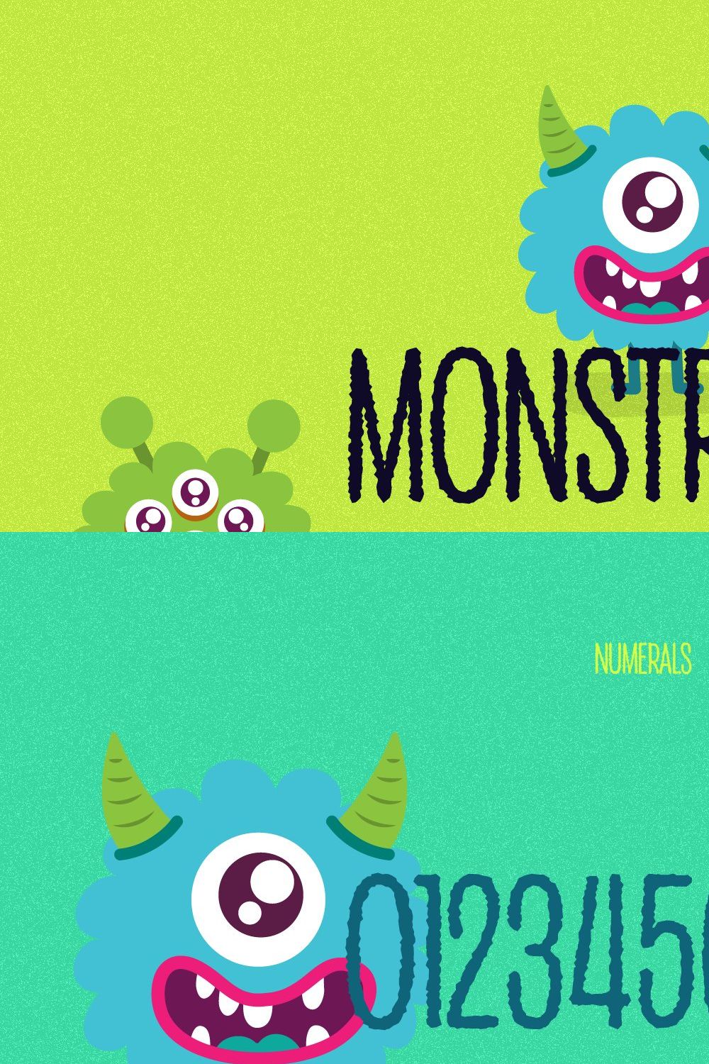 Monstrous - A Handmade Font pinterest preview image.