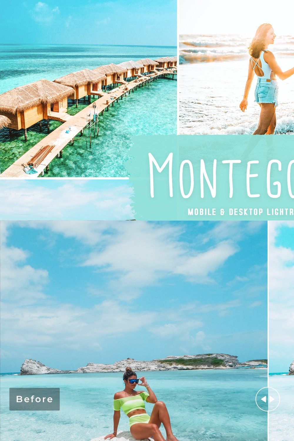 Montego Bay Pro Lightroom Presets pinterest preview image.