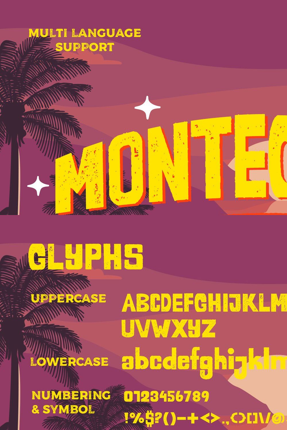 Montego Bay Stunning Display Font pinterest preview image.