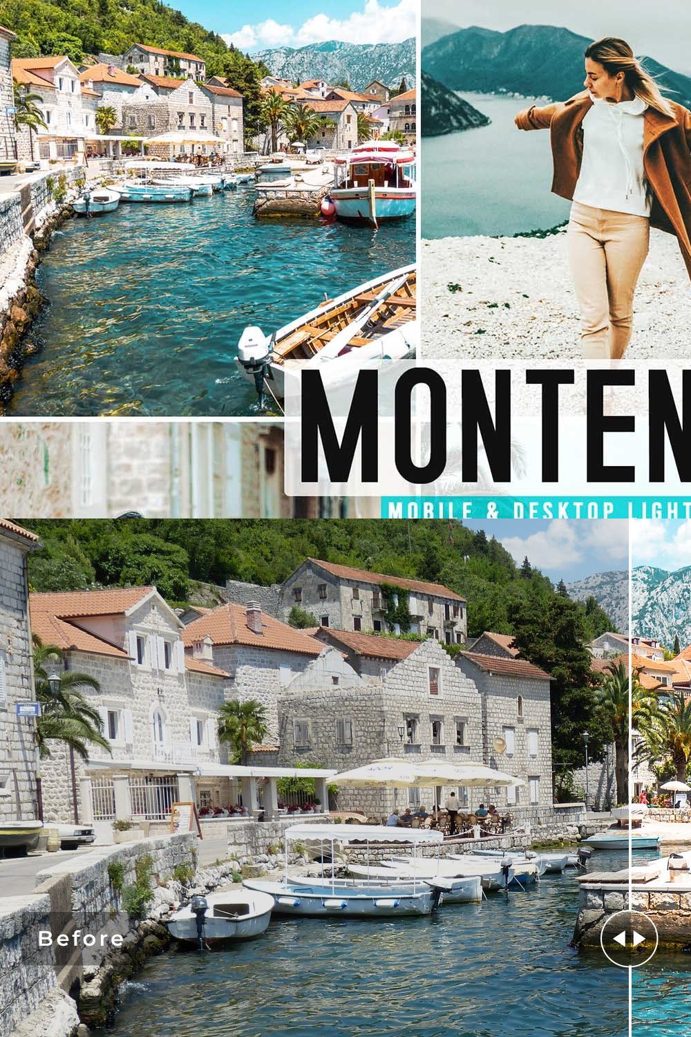 Montenegro Pro Lightroom Presets pinterest preview image.