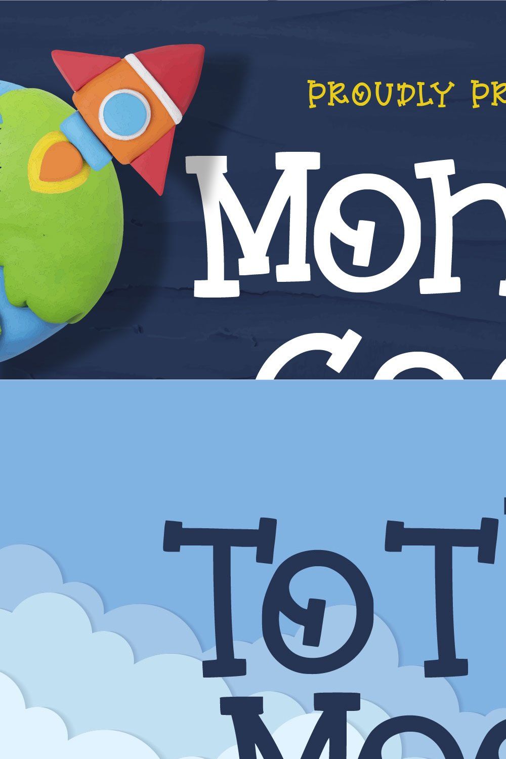 Monthly Goals A Playful Font pinterest preview image.
