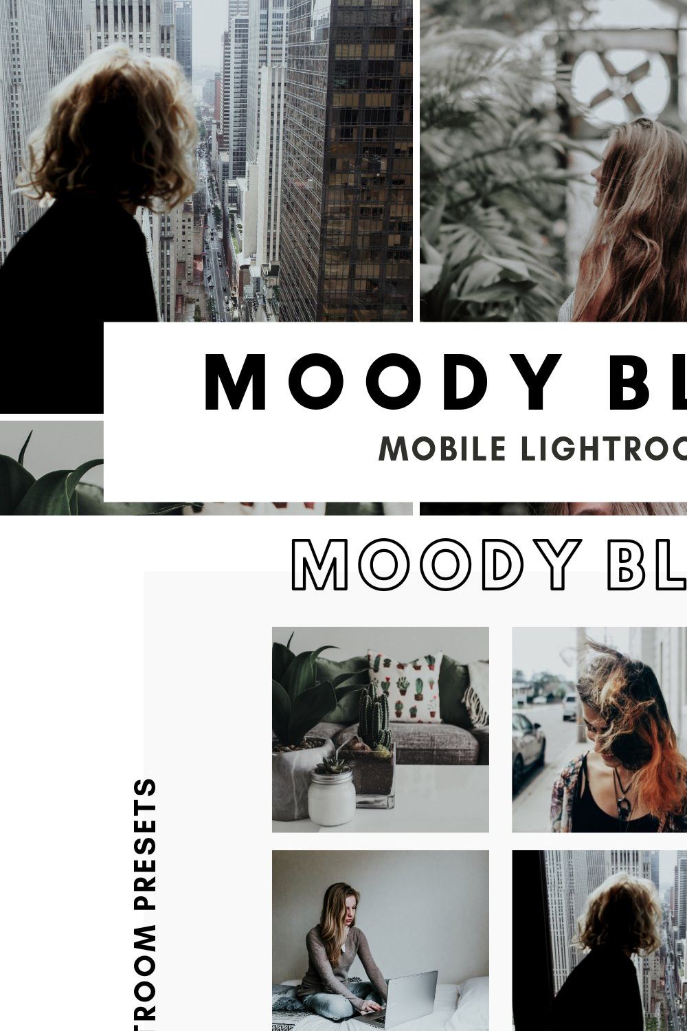 Moody Blogger Lightroom Presets pinterest preview image.