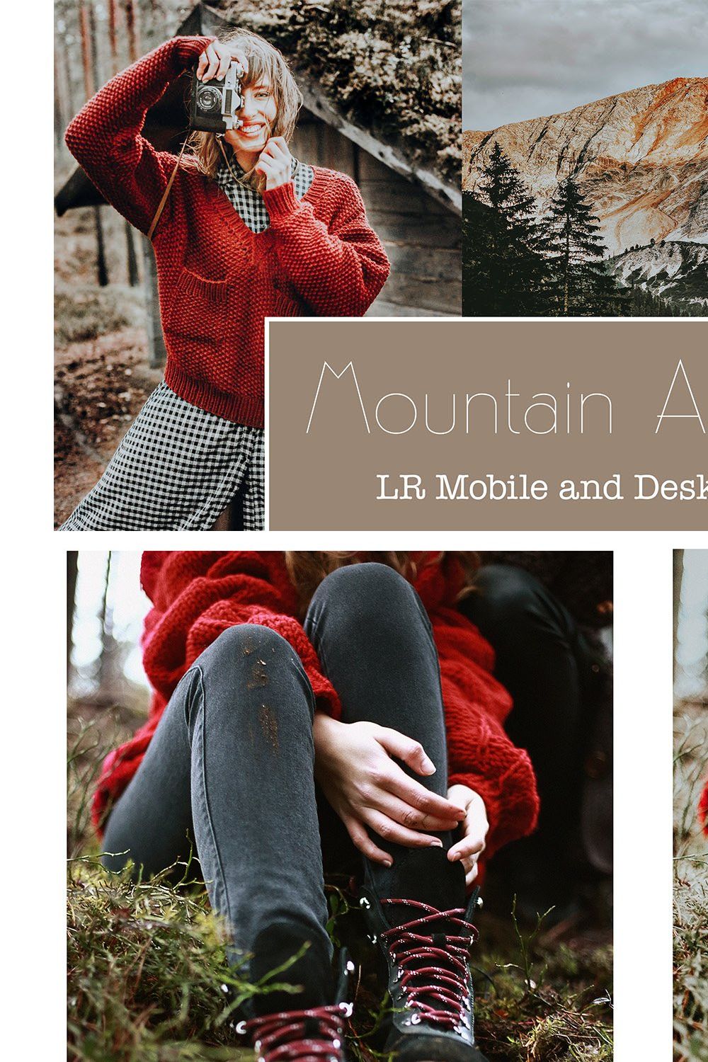 Moody Mountain Lightroom Presets pinterest preview image.