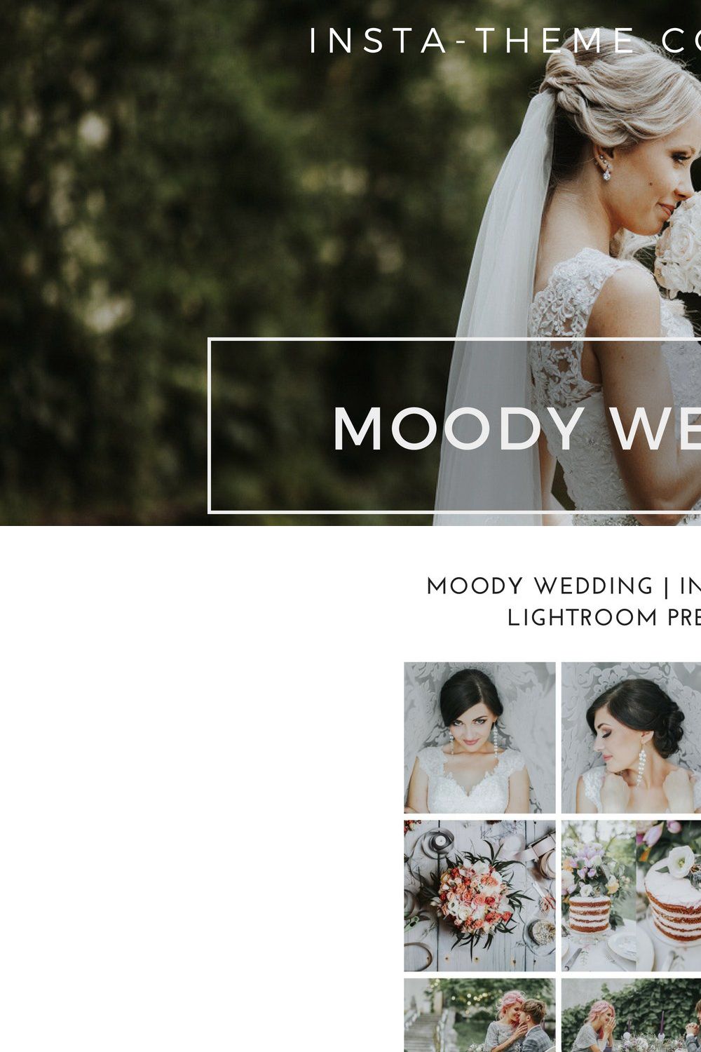 Moody Wedding Lightroom Presets pinterest preview image.