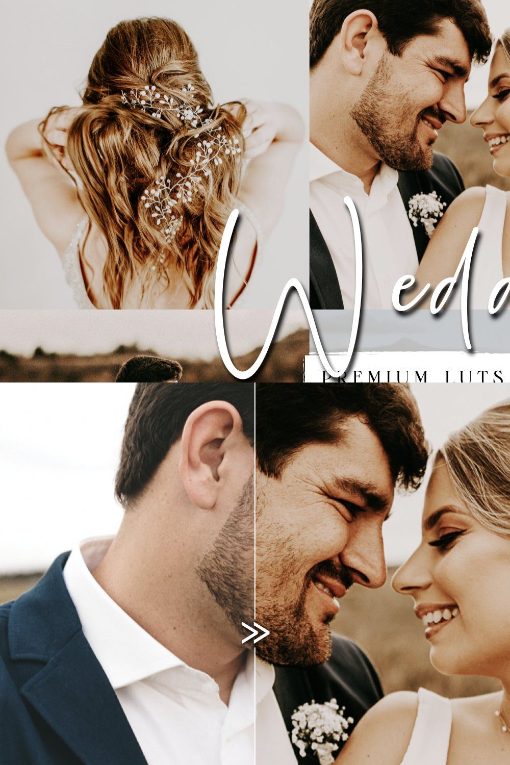 Moody Wedding LUTs for Video Editing pinterest preview image.