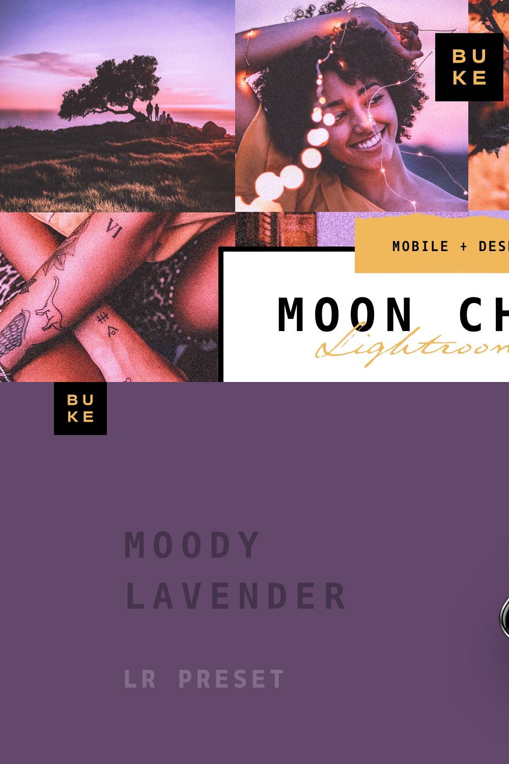 Moon Chaser – Lightroom Moody Preset pinterest preview image.