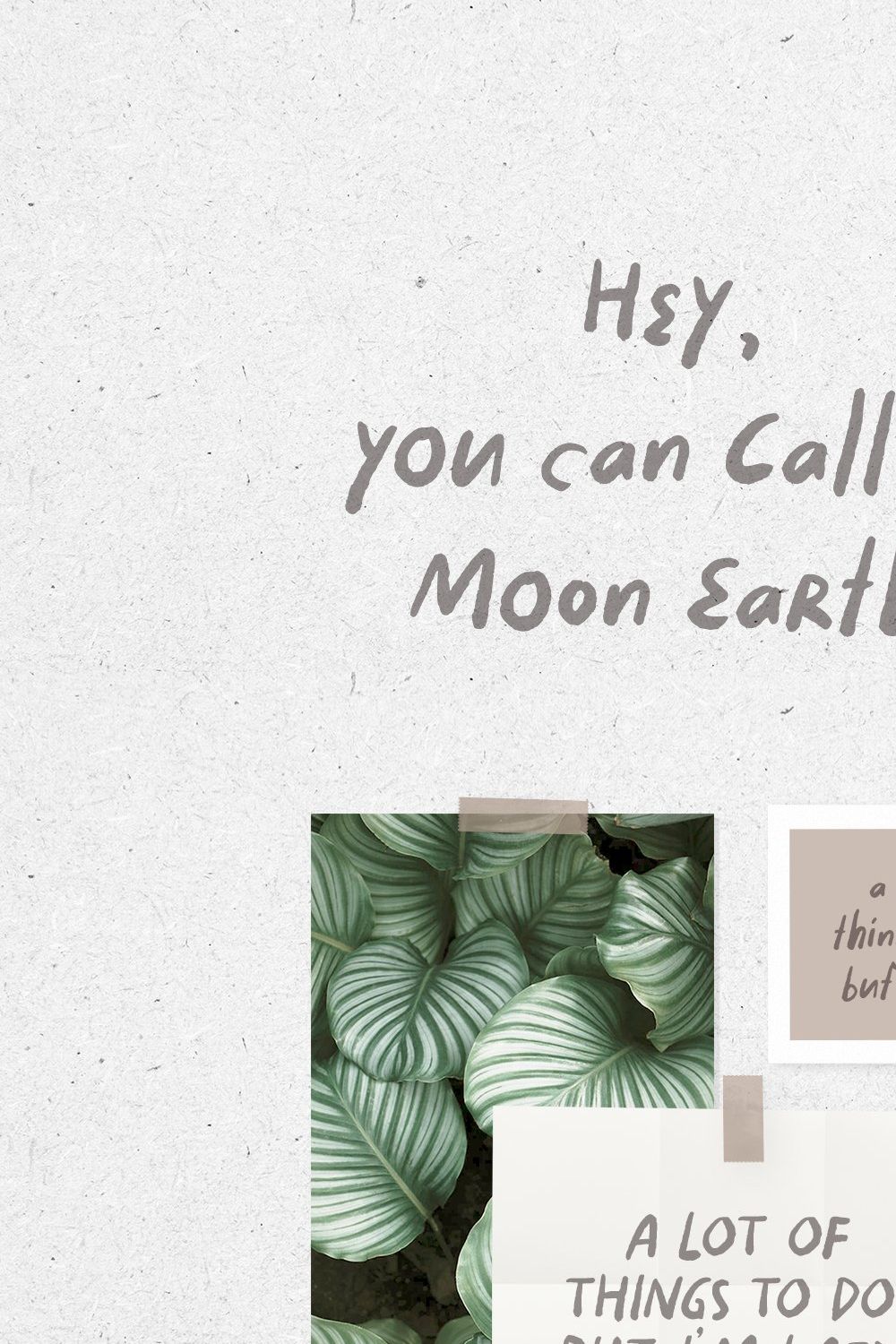 Moon Earth ~ A Cozy Handwritten pinterest preview image.
