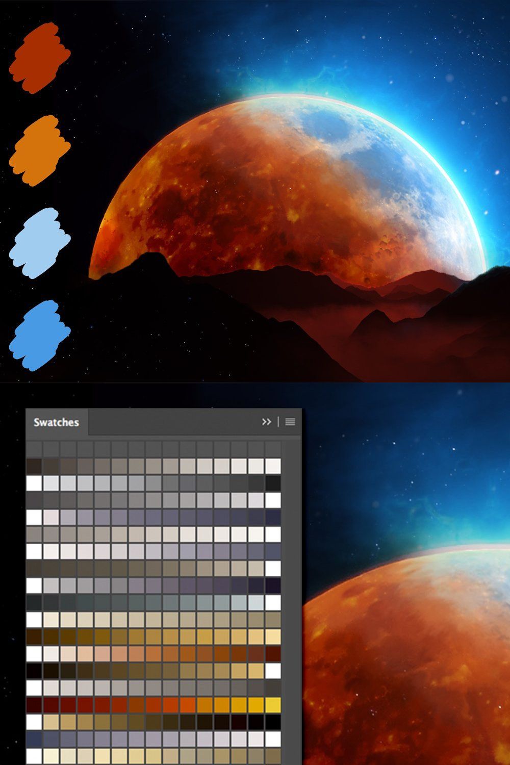Moon Swatches pinterest preview image.