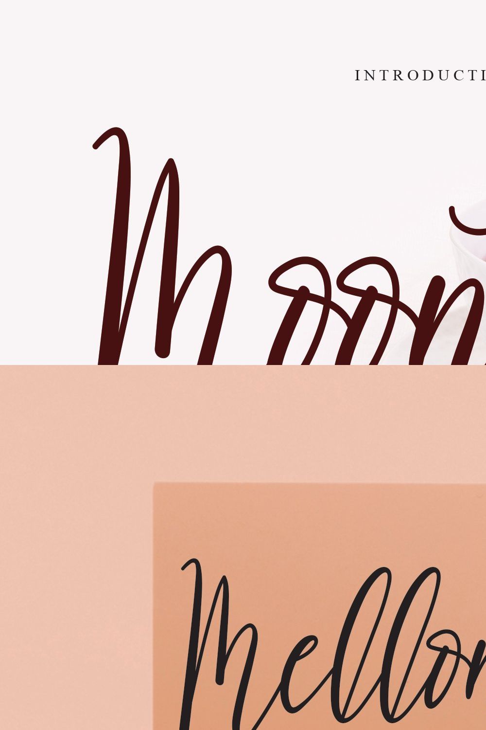 Moontea | Script font pinterest preview image.