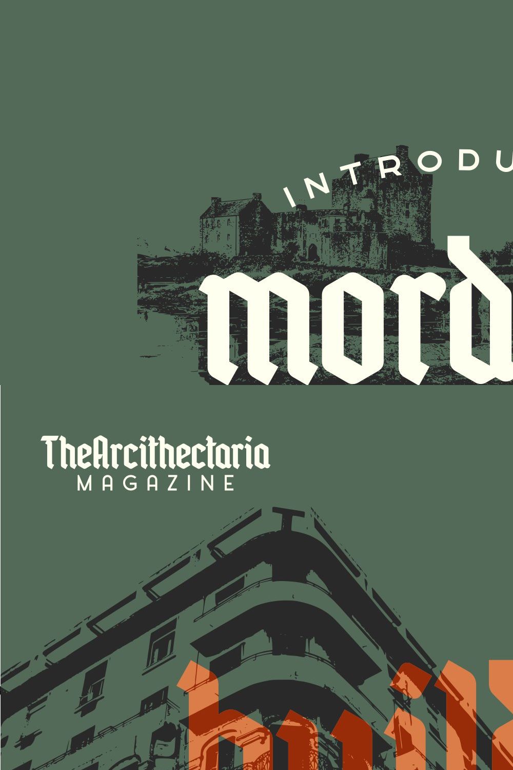 Mordova Blackletter Typeface pinterest preview image.