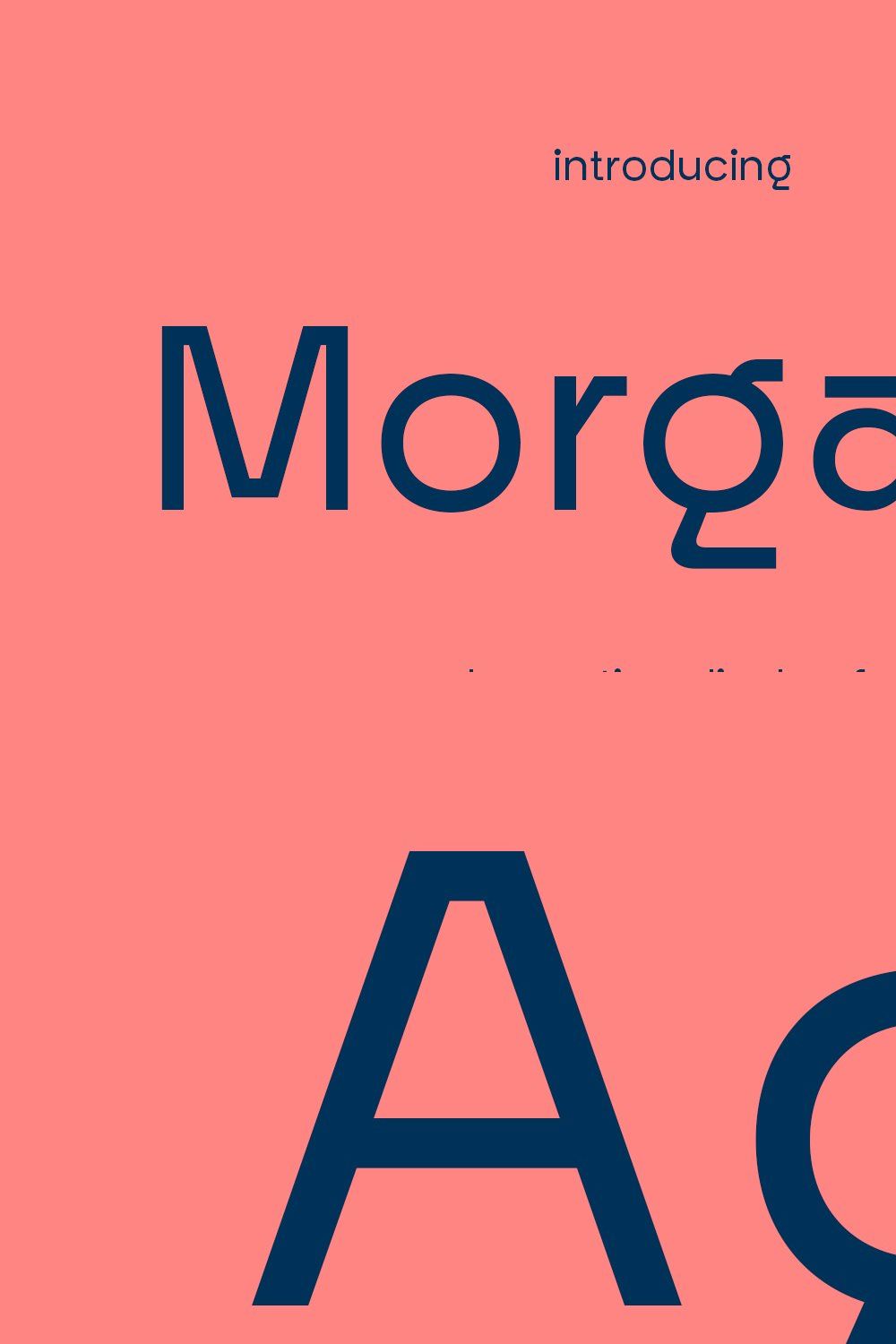 Morgaty Sans Display Font pinterest preview image.