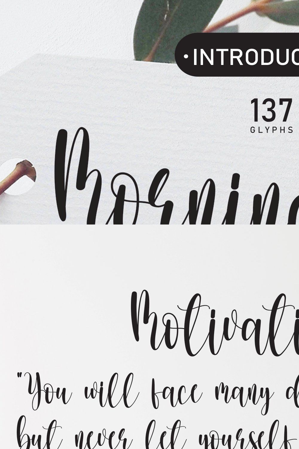 Morningtime | Handwriten Font pinterest preview image.