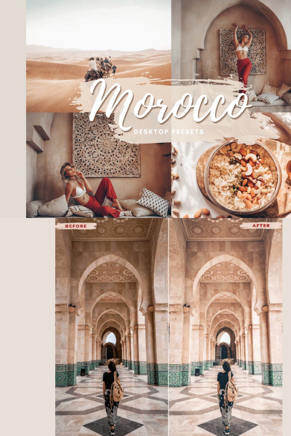 MOROCCO Desktop Lightroom Presets pinterest preview image.