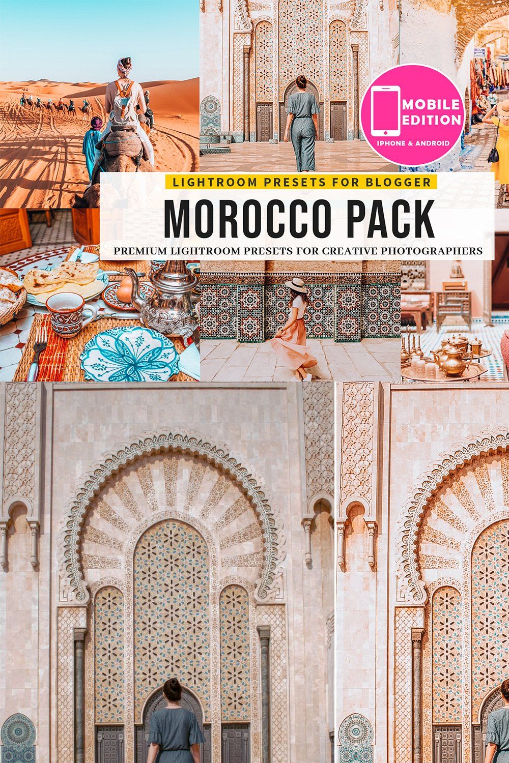 Morocco Lightroom Presets pinterest preview image.