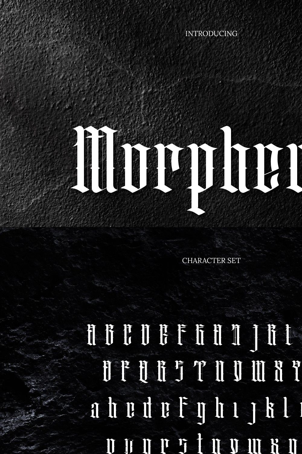 Morpheus Blackletter Typeface pinterest preview image.