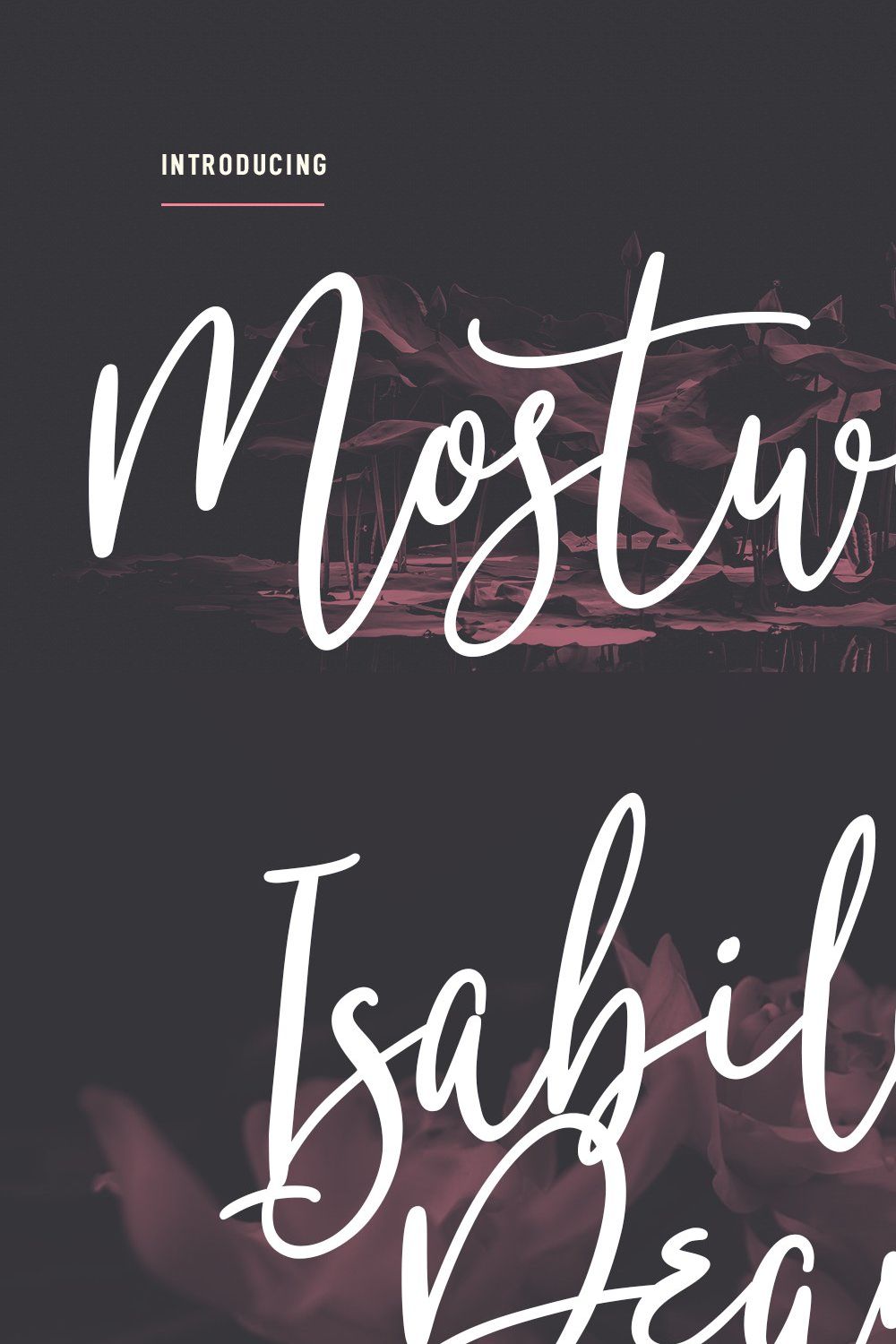 Mostwest Script Font pinterest preview image.