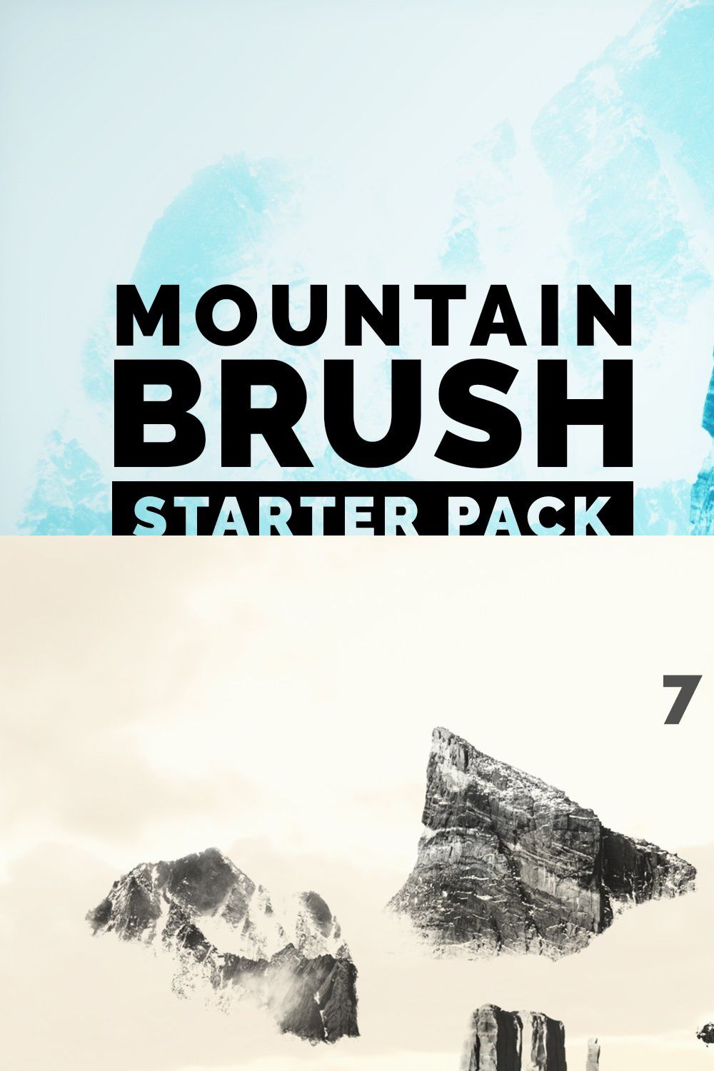 Mountain Brushes Starter Pack pinterest preview image.