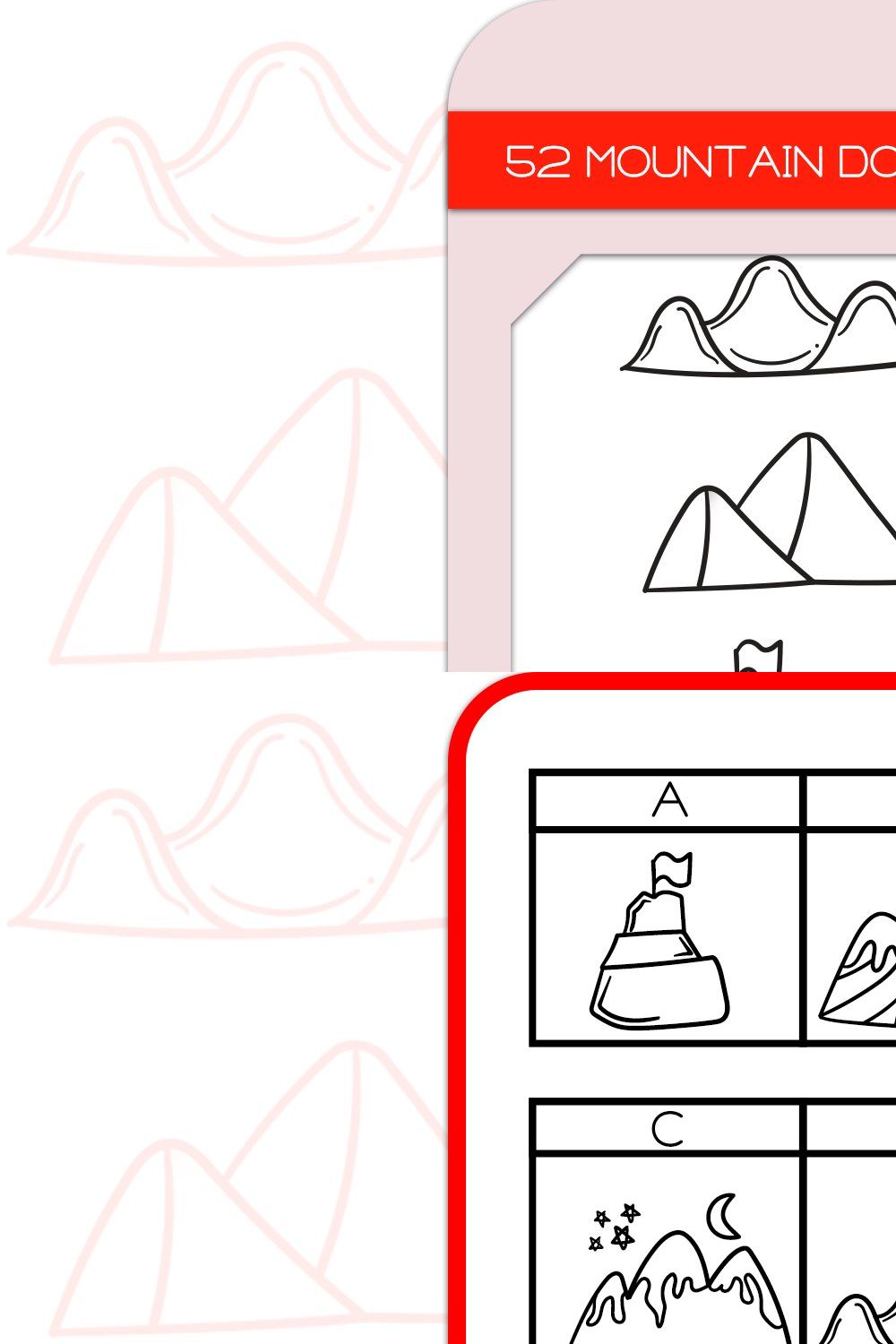 Mountain Doodles - Dingbats Font pinterest preview image.