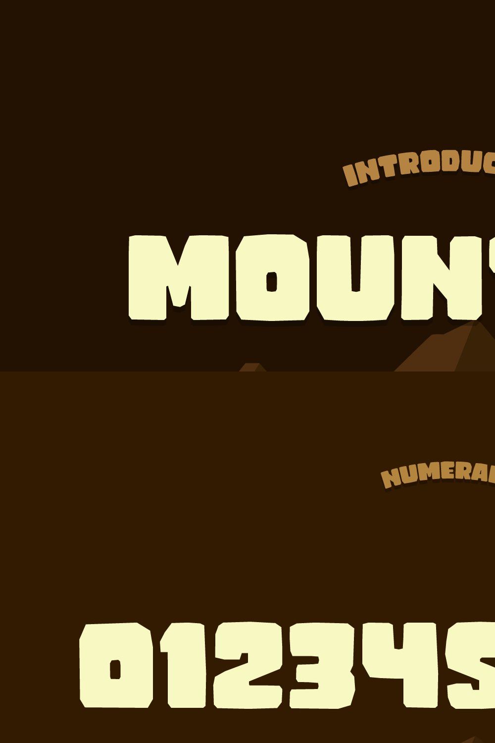 Mountain Font pinterest preview image.