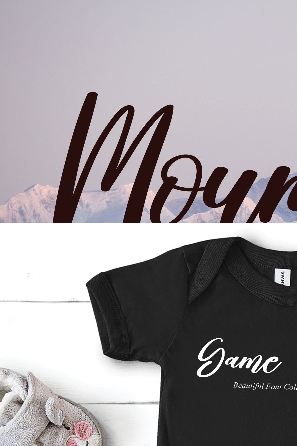 Mountain | Script Font pinterest preview image.