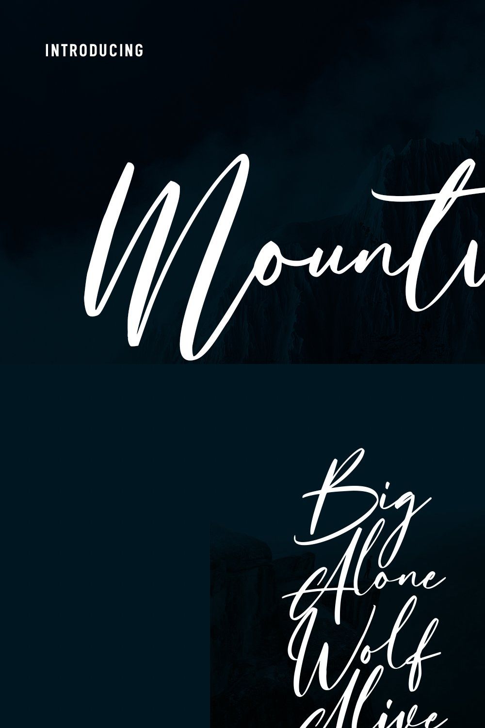 Mountvisa Script Font pinterest preview image.