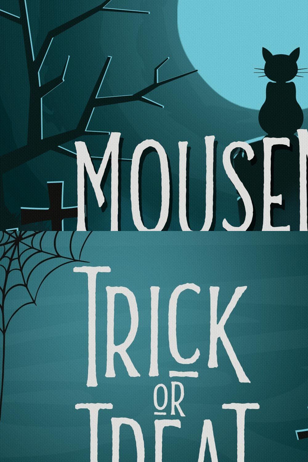 Mouse Moon Typeface pinterest preview image.